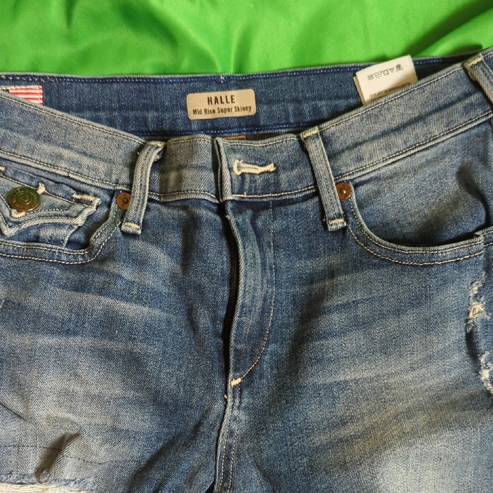 Halle Mid Rise Super Skinny Jeans